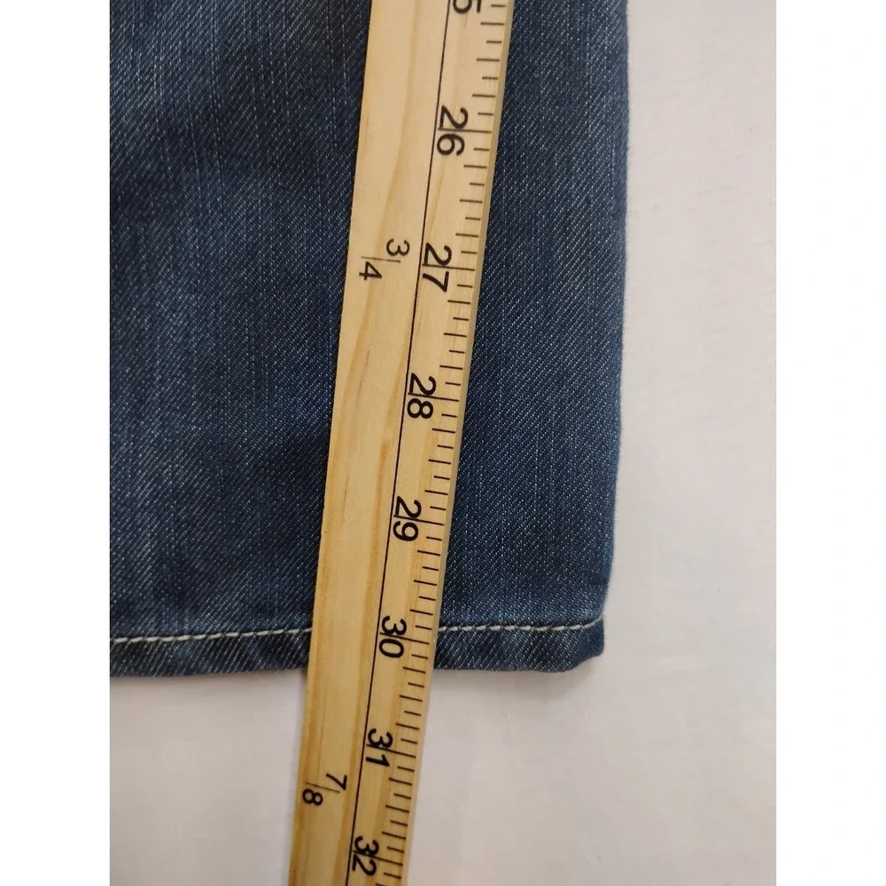 Levis 514 Slim Straight Fit Jeans Pants Dark Blue Denim Pocket Flaps 36x30